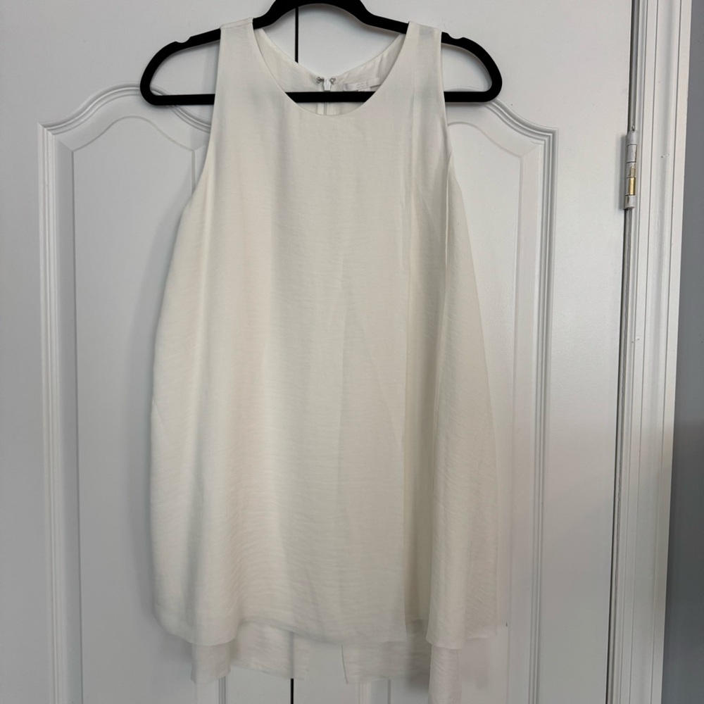 COS Flowy White Layered Tank Too